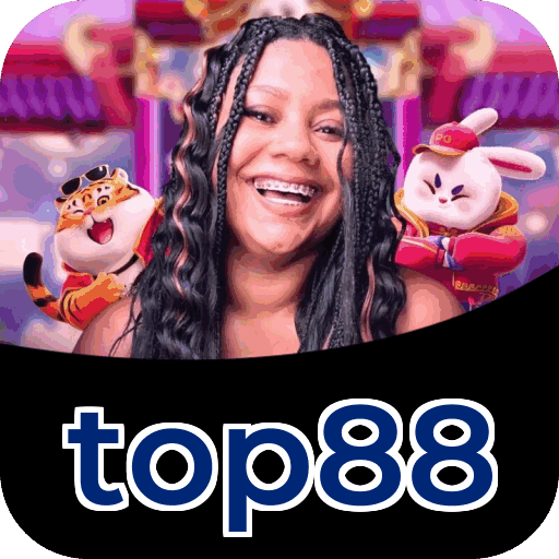 Interface do aplicativo top88 mostrando jogos disponíveis no iOS e Android